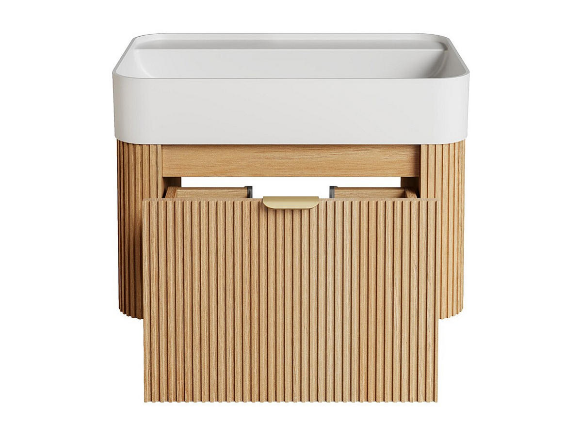 EINZELWASCHTISCH - 60 cmcm x 41 cmcm - Holz, Platte - Naturfarben Hell - BULMAS - Naturfarben, Holz (60/42/41cm) - Vente-Unique