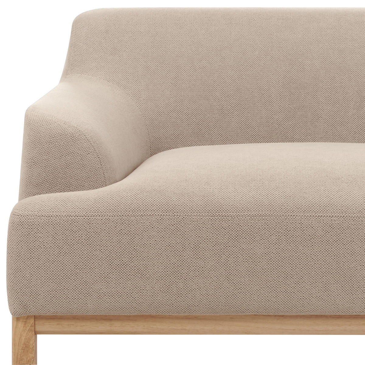 POHOVKA 3-místná Látka Taupe Sosjo - šedohnědá, textil (219/74/83cm) - Beliani