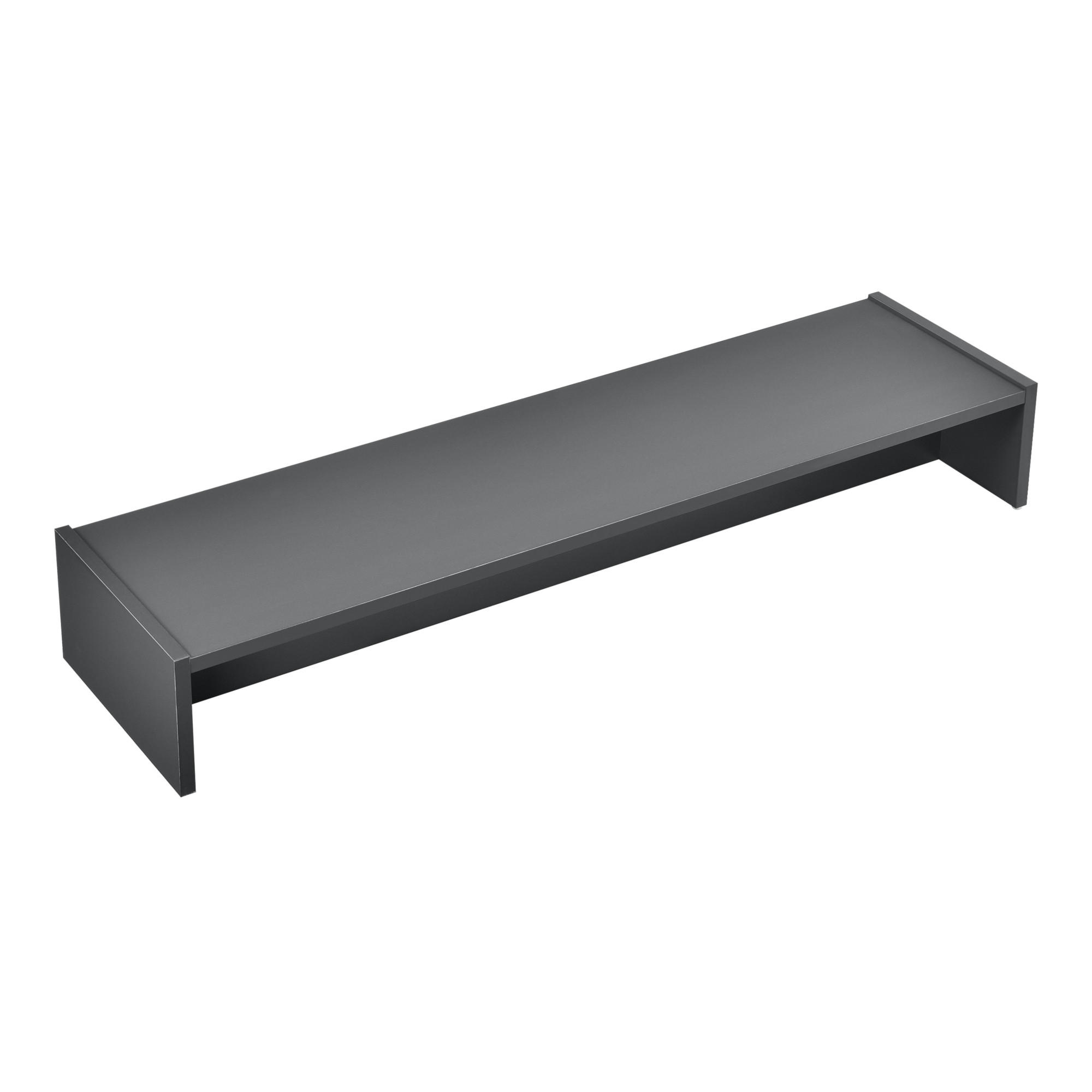 MONITORSTÄNDER - Dunkelgrau, Holzwerkstoff (27/100/15cm) - [en.casa]