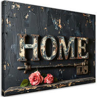 LEINWANDBILD Inschriften und Zitate 90x60cm - Schwarz, Textil (90/60cm) - Feeby