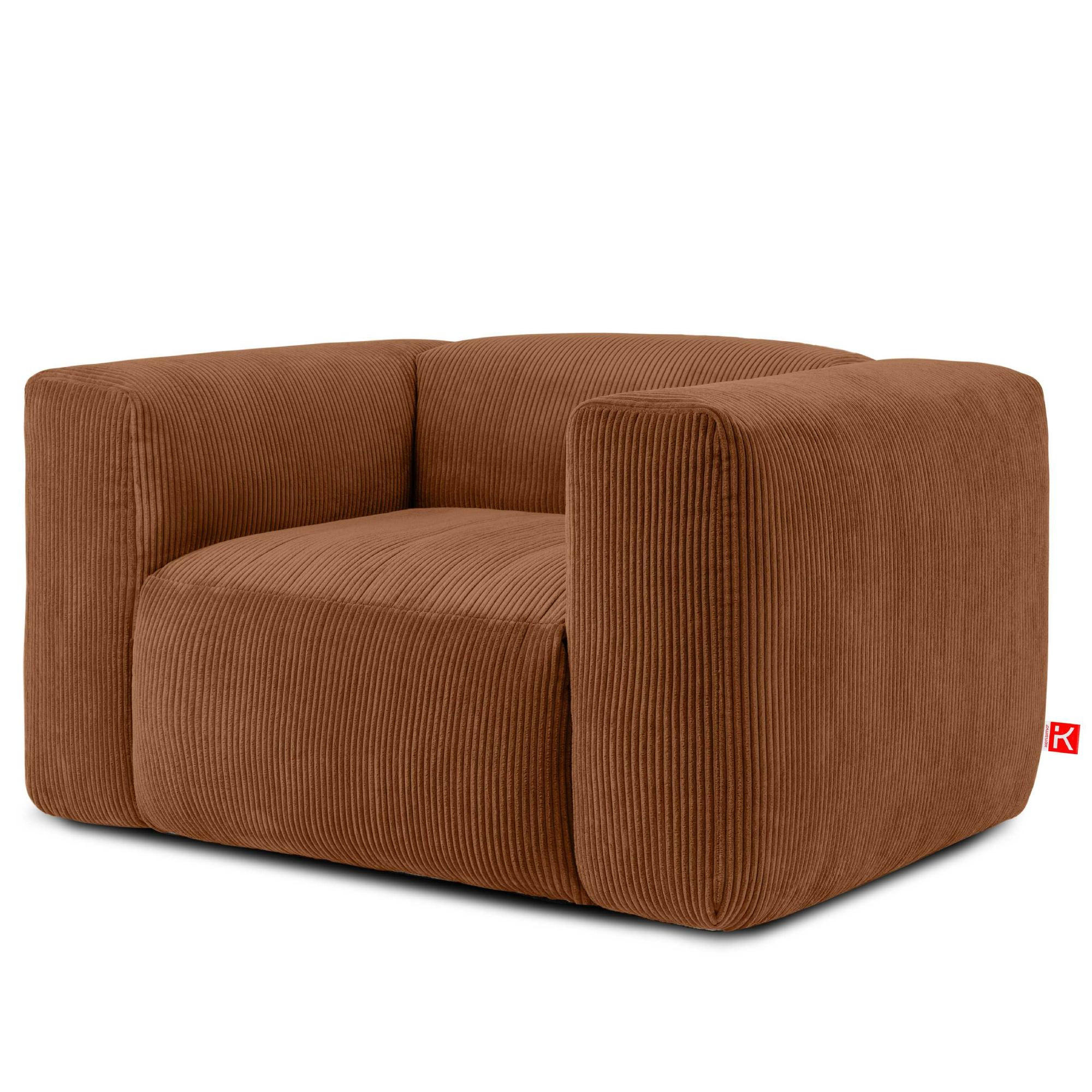 SESSEL BUFFO , Rot - Rot, Textil (130/73/96cm) - KONSIMO®