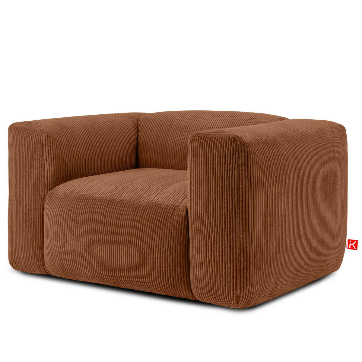 SESSEL BUFFO , Rot - Rot, Textil (130/73/96cm) - KONSIMO®