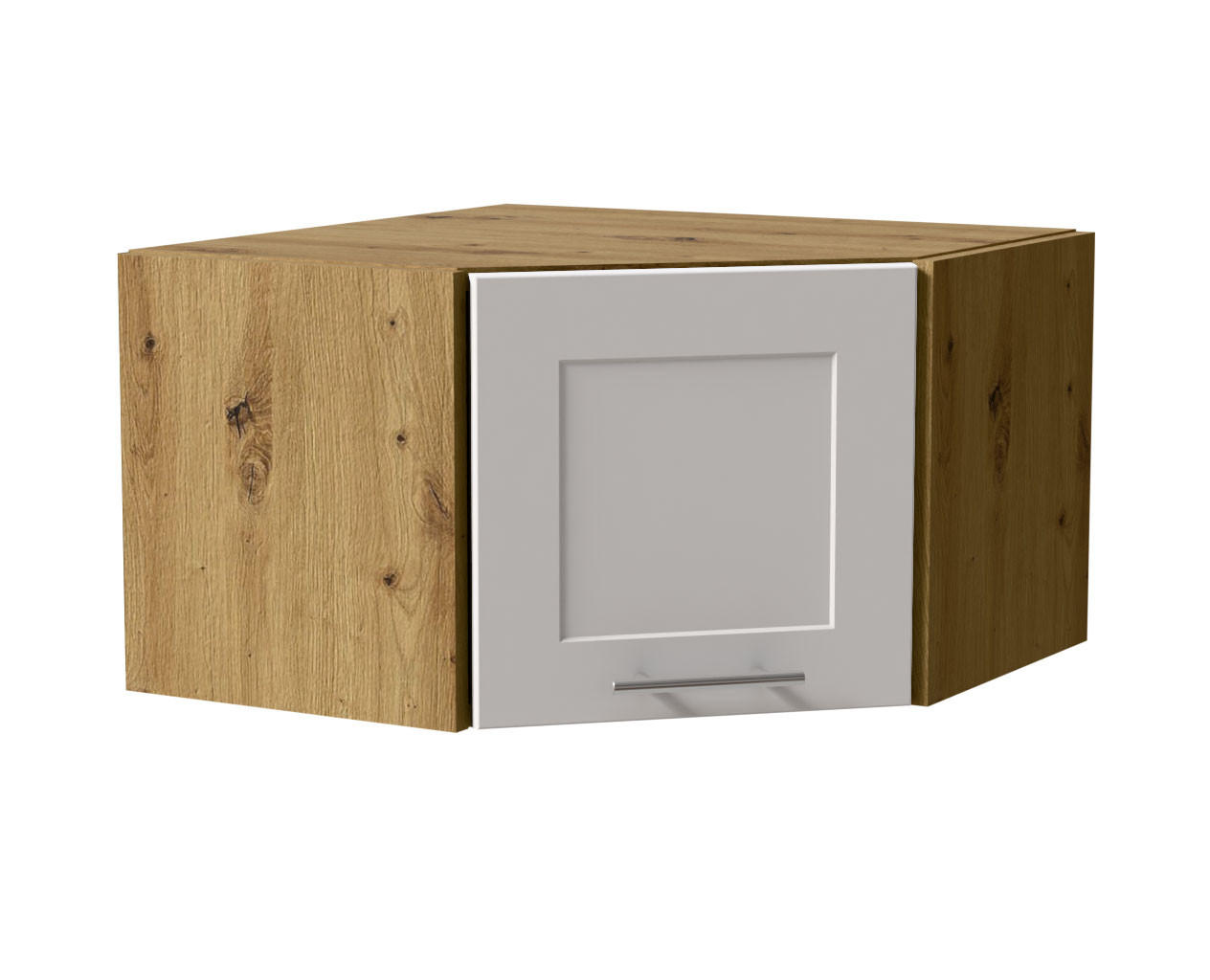 ECKHÄNGESCHRANK Oslo W10/60/36 Eiche Artisan / Weiß Matt 60 / 60 / 36cm - Eiche Artisan/Weiß, Holz/Holzwerkstoff (60/36/60cm) - Feldmann-Wohnen