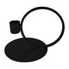 KERZENHALTER Geo aus Eisen in Schwarz 14/10 cm - Schwarz, Metall (10/10/14cm) - LaLe Living