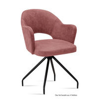 ARMLEHNSTUHL (4er-Set) Dikana 59x87x61 Schwarz/Rosewood - Dunkelrosa/Schwarz, Kunststoff (61/87/59cm) - 58aufmkessel