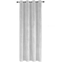 VORHANG Ösen Samt 140/145 cm weiß - Weiß, Textil (140/145cm) - TiborTex