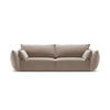 SOFA Kaelle aus Samt cappuccino 3 Sitzplätze - Cappuccino, Textil (100/85/208cm) - Micadoni