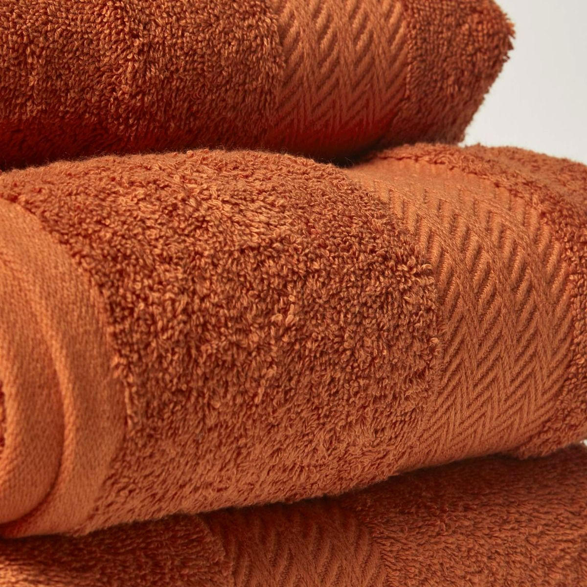 BADETUCH Comfort terracotta 95/150 cm - Terracotta, Textil (95/150cm) - Homescapes