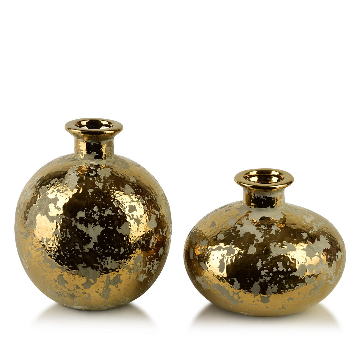 VÁZA Yarine Gold, keramika, zlatá - zlatá, keramika (15cm) - Mondex