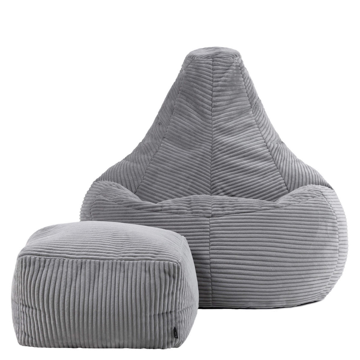 SITZSACK Dalton mit Hocker - Grau, Textil (90/73/84cm) - icon