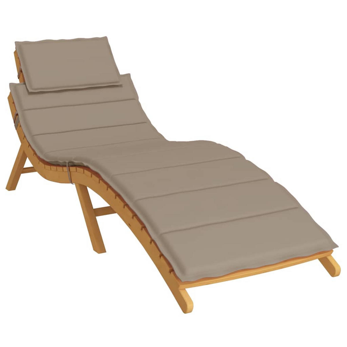 SONNENLIEGEN-AUFLAGE Taupe 186/58/4 Cm Oxford-Gewebe - Taupe, Textil (58/4/186cm) - vidaXL