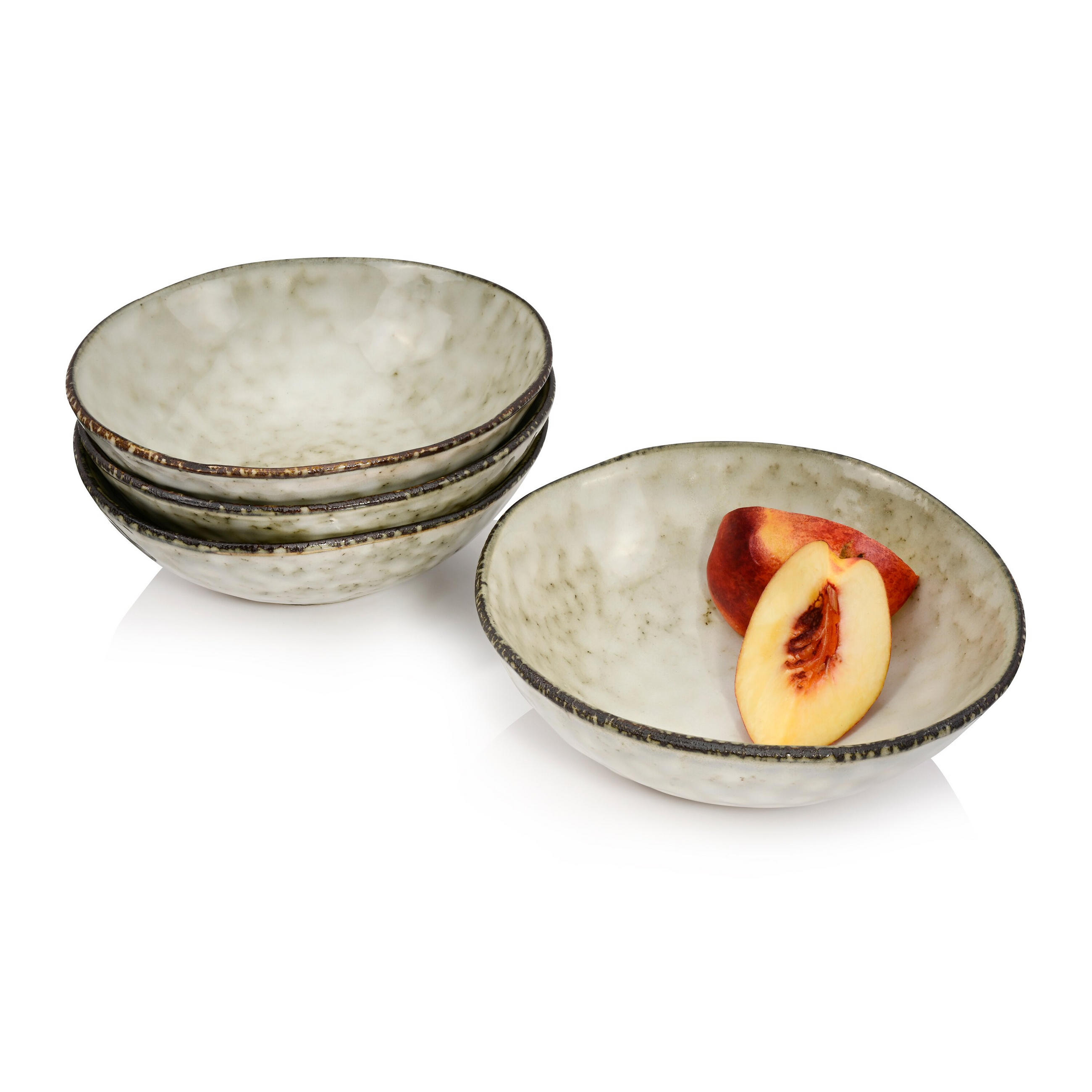 SCHALEN SET POMPEI - 4 teilig aus Steingut - Beige, Keramik (17.5cm) - Sänger