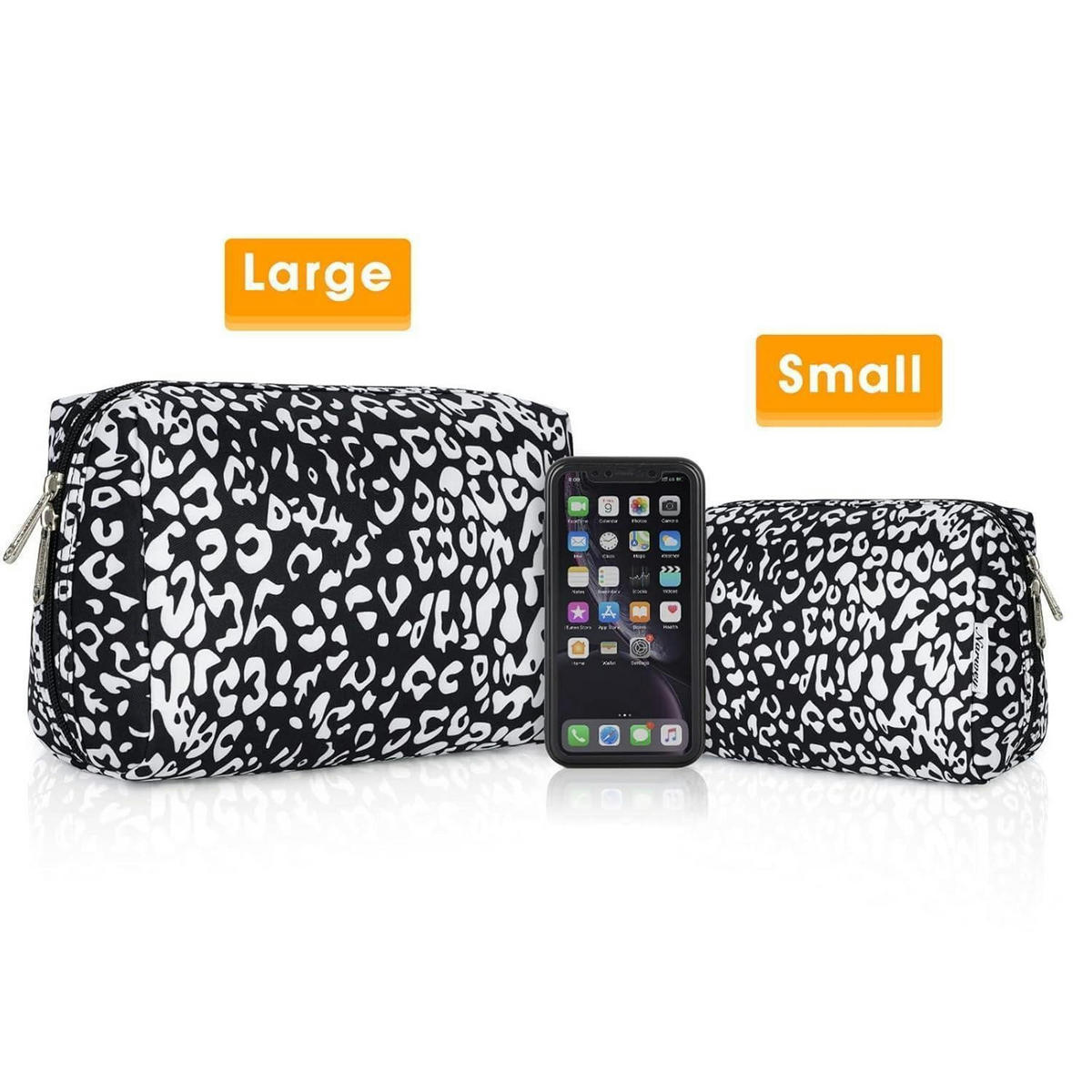 KULTURTASCHE Groß Schwarzer Leopard - Multicolor, Textil (17/9.9/22.9cm)