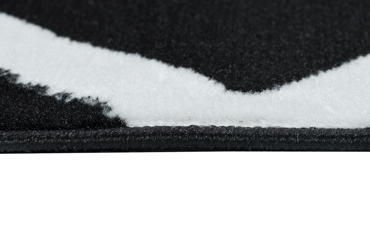 TEPPICH LUXURY Schwarz Marokkanisch Karo 250/300 cm - Schwarz, Textil (250/300cm) - Tapiso