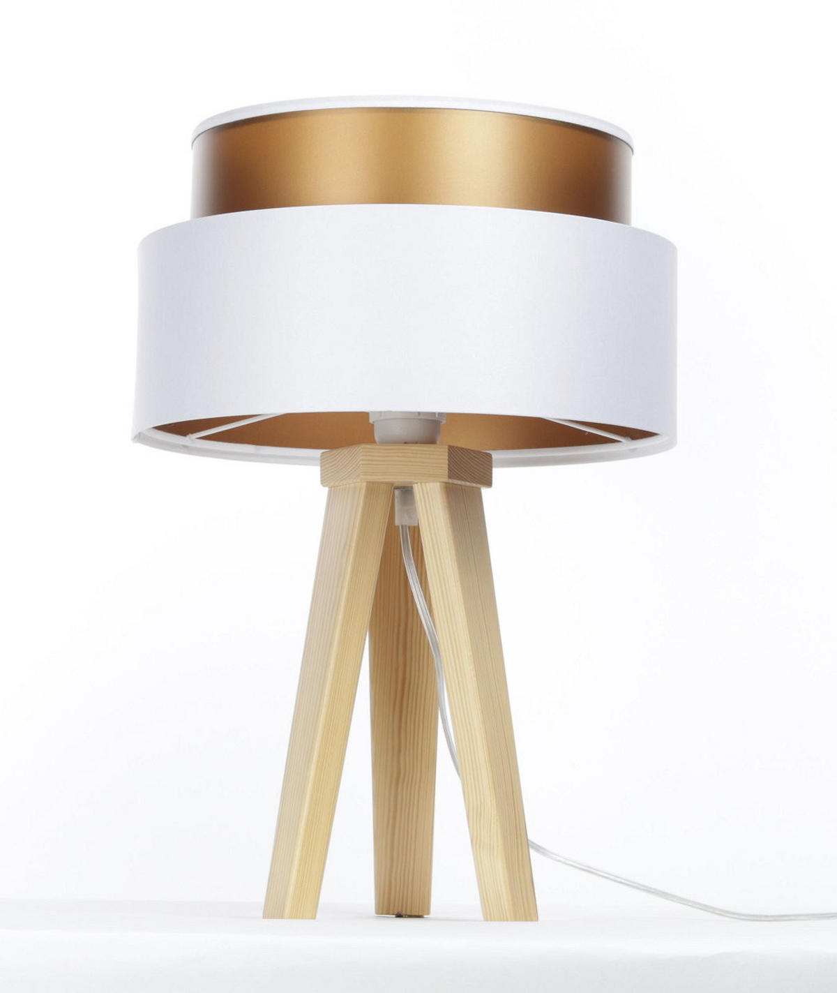 TISCHLAMPE Weiß 30/45 cm - Braun, Kunststoff (30/0.7/45cm) - ONZENO