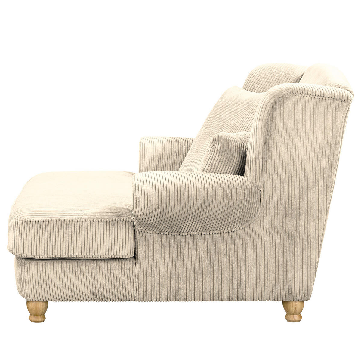 XXL SESSEL - Cord - Creme, Holz/Textil (135/100/128cm) - home24