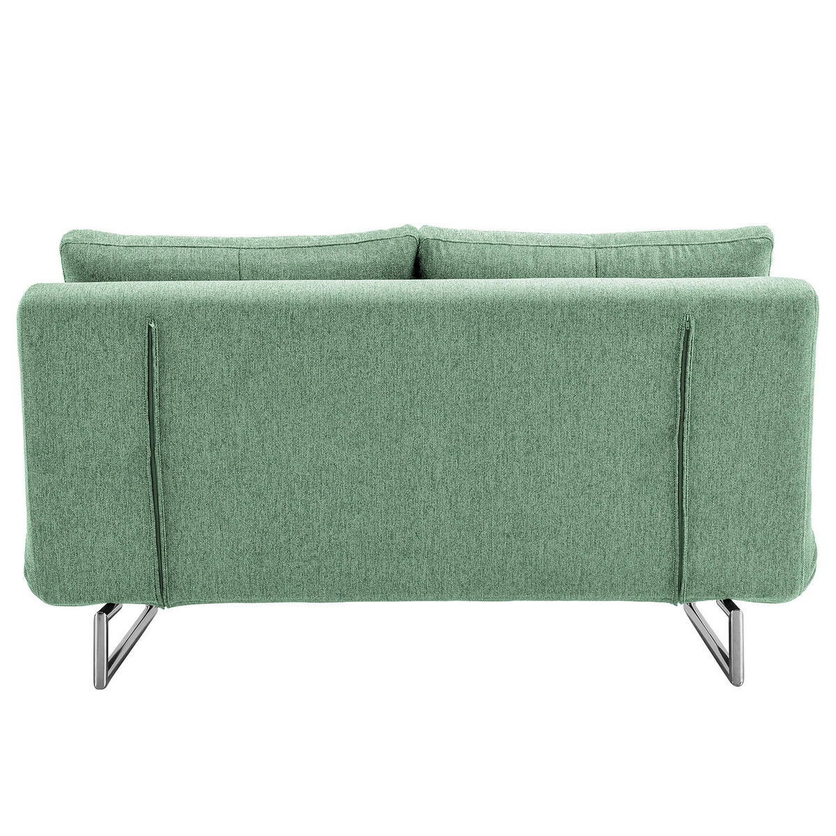 SCHLAFSOFA - Webstoff - Chromfarben/Mintgrün, Textil/Metall (150/85/88cm) - home24