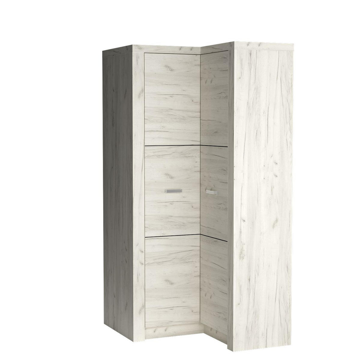 DREHTÜRENSCHRANK ZERI 106/192/58 cm 2-türig Eiche Bianco - Eiche Bianco, Holzwerkstoff (106/192/58cm) - MASSENO