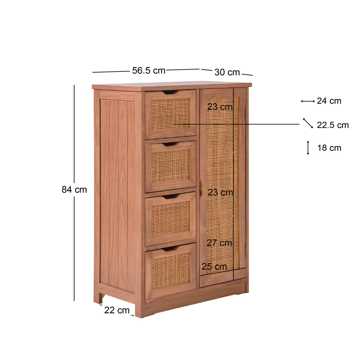 BUFFETSCHRANK Braun - Braun, Holz (56/84/30cm) - Nordlys