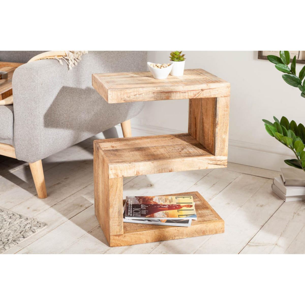 BEISTELLTISCH S Mango 60 cm - Braun, Holz (30/45/60cm) - riess-ambiente