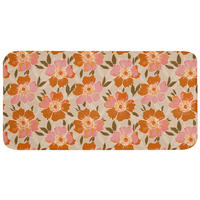 KÚPEĽŇOVÁ PREDLOŽKA Kvety - Motív - Retro 120x60 cm - viacfarebná, textil/plast (120/60cm) - OnlyWow