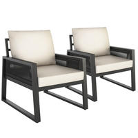 GARTENLOUNGE-SET Captive, höhenverstellbare Füße, anthrazit - Anthrazit, Kunststoff/Metall - tectake