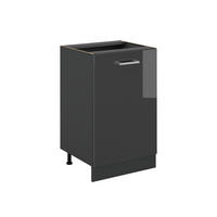 SPODNÍ SKŘÍŇKA KUCHYŇSKÉ LINKY R-Line, Antracitový vysoký lesk/Antracit, 50 cm bez pracovní desky - antracitová, kompozitní dřevo (50/81.6/46cm) - Vicco