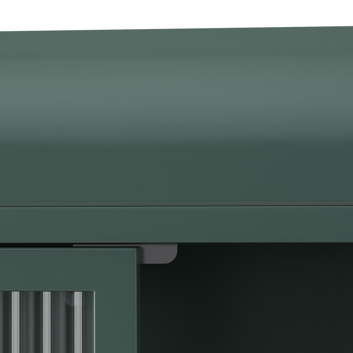 KÜCHENOBERSCHRANK 90x20x70 cm Grün aus Glas & Metall mit 3 Türen & 28kg Tragkraft - Grün, Glas (90/70/20cm) - Modfu