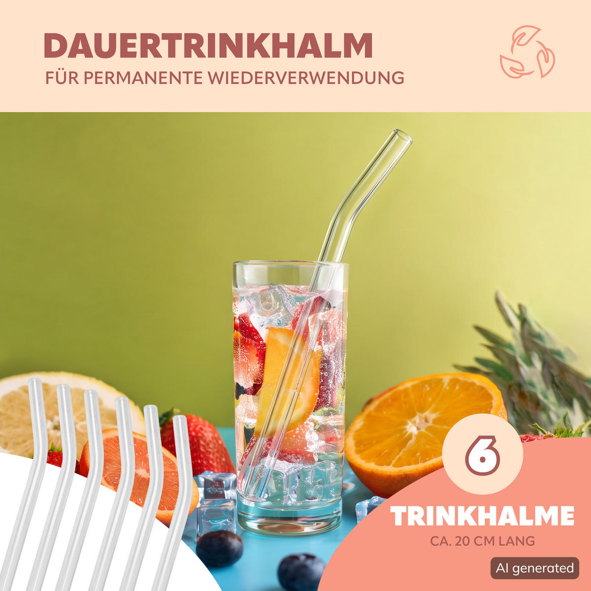 GLAS-TRINKHALME, transparent - Transparent, Glas (0.8/20cm) - bremermann