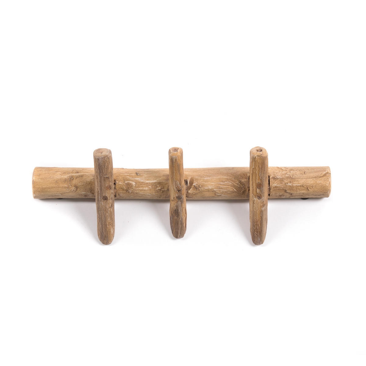 WANDGARDEROBE Kyra 35 Massivholz, 3 Haken naturfarben - Naturfarben, Holz (35/12/5cm) - DESIGN DELIGHTS