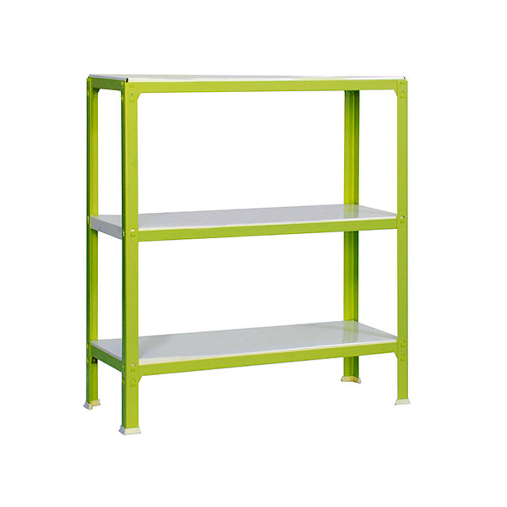 WOHNREGAL LIVING KOALA METAL mit 3 Fachböden | HxBxT 90x80x40cm | Fachlast 150kg | Grün/Weiß - Grün, Metall (80/90/40cm) - PROREGAL