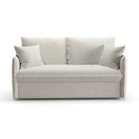 SCHLAFSOFA 3-sitzer mit express-Öffnung in stoff mika 185/104/90 cm - Beige, Holz (185/90/104cm) - Calicosy