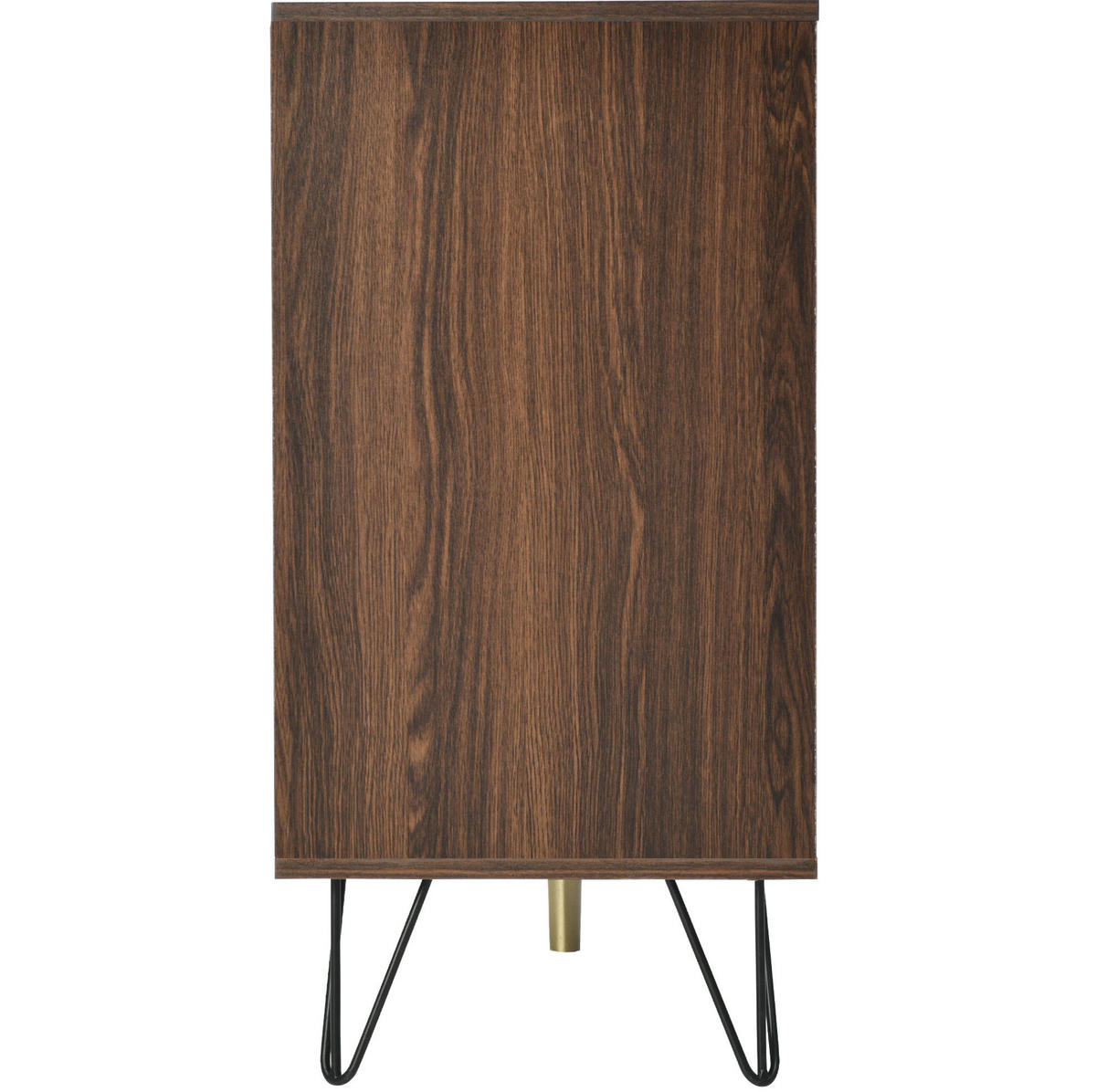SIDEBOARD 120/38/76,5 cm mit 3 Türen in Naturfarbe und goldfarbenen Griffen - Naturfarben, Holzwerkstoff (120/76.5/38cm) - BEAOK