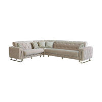 ECKSCHLAFSOFA Shimla Beige - Langer Schenkel Rechts - Beige, Holzwerkstoff/Kunststoff (245/310cm)