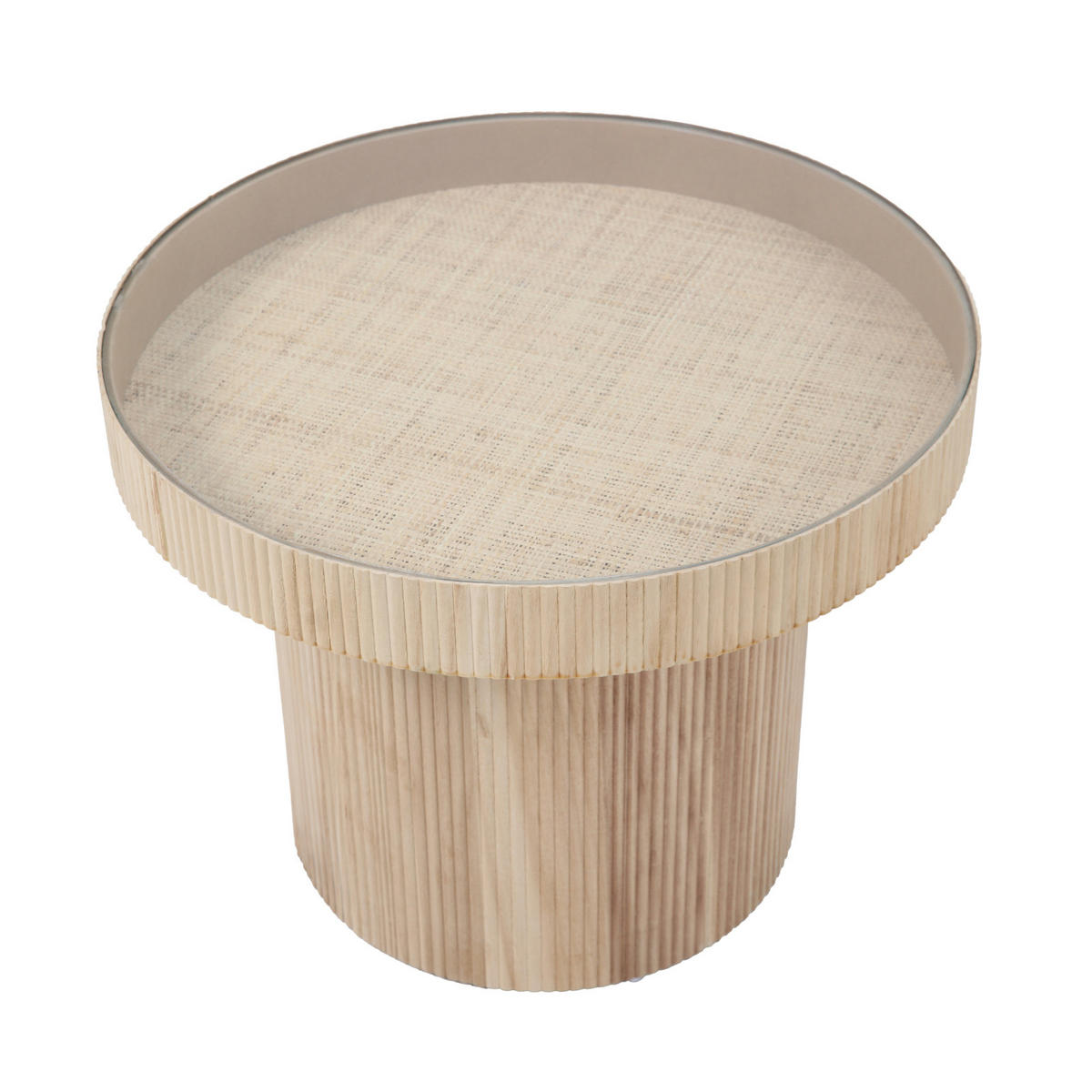 BEISTELLTISCH Miguel mit Glas - Braun, Holz (59/59/45cm) - SVITA