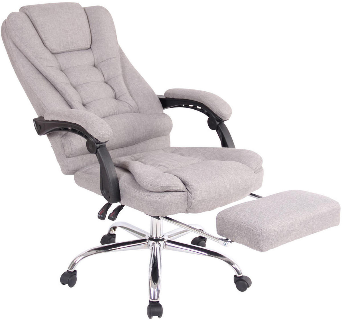 BÜROSTUHL Onix, Stoff Grau - Grau, Textil/Metall (67/125/68cm) - TPFLiving