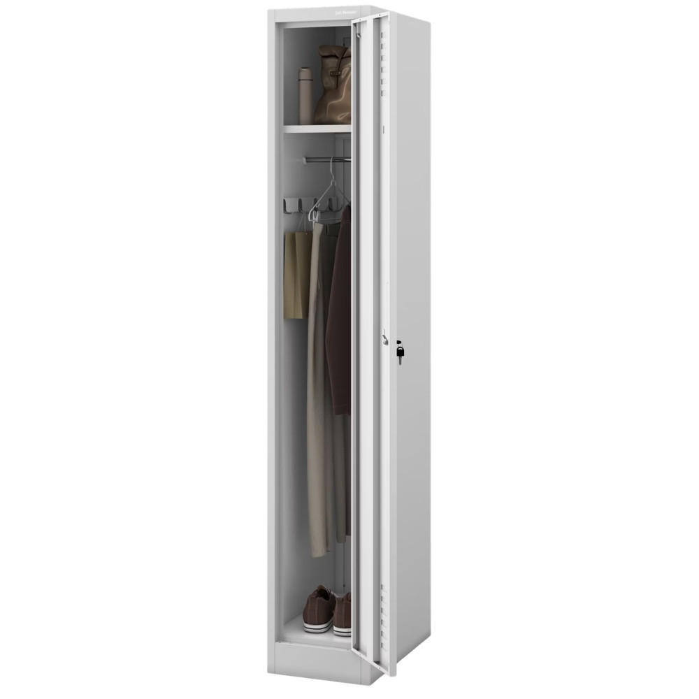UMKLEIDESCHRANK Spind KACPER 1 Abteil 180x30x50cm Grau - Grau, Metall (30/180/50cm) - Jan Nowak