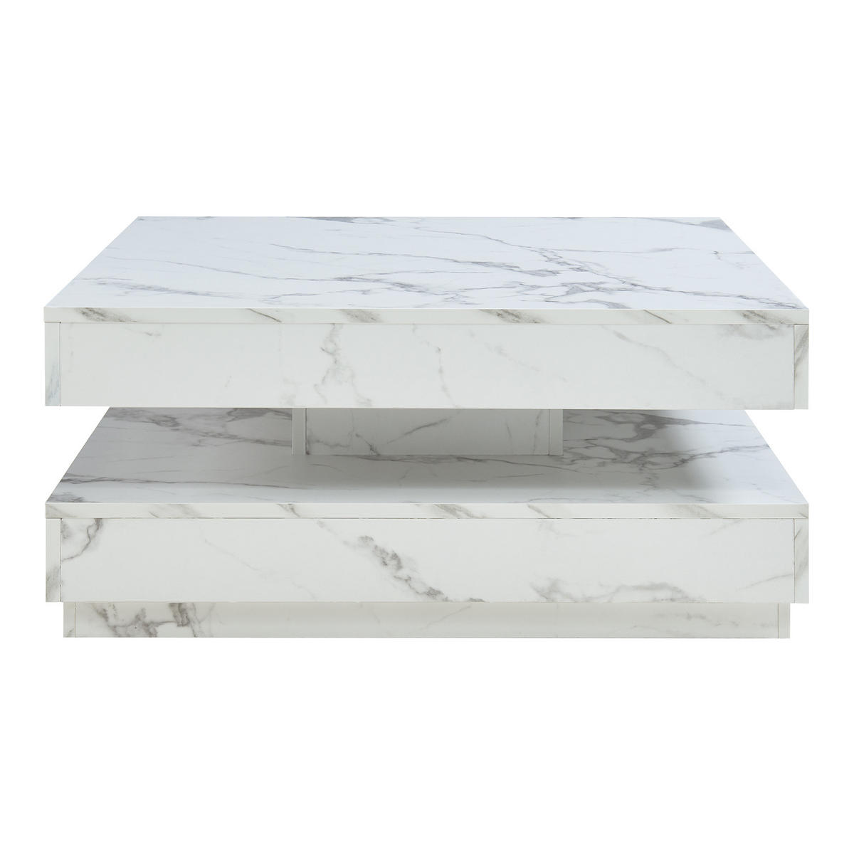 COUCHTISCH Florenz 76/76/38 cm - Weiß, Holzwerkstoff (76/76/38cm) - [en.casa]