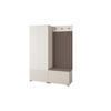 GARDEROBE Ritmo version 1 mit POLSTERPANEELEN BRAUN - Beige/Braun, Holzwerkstoff (140/185/40cm) - Jerpax