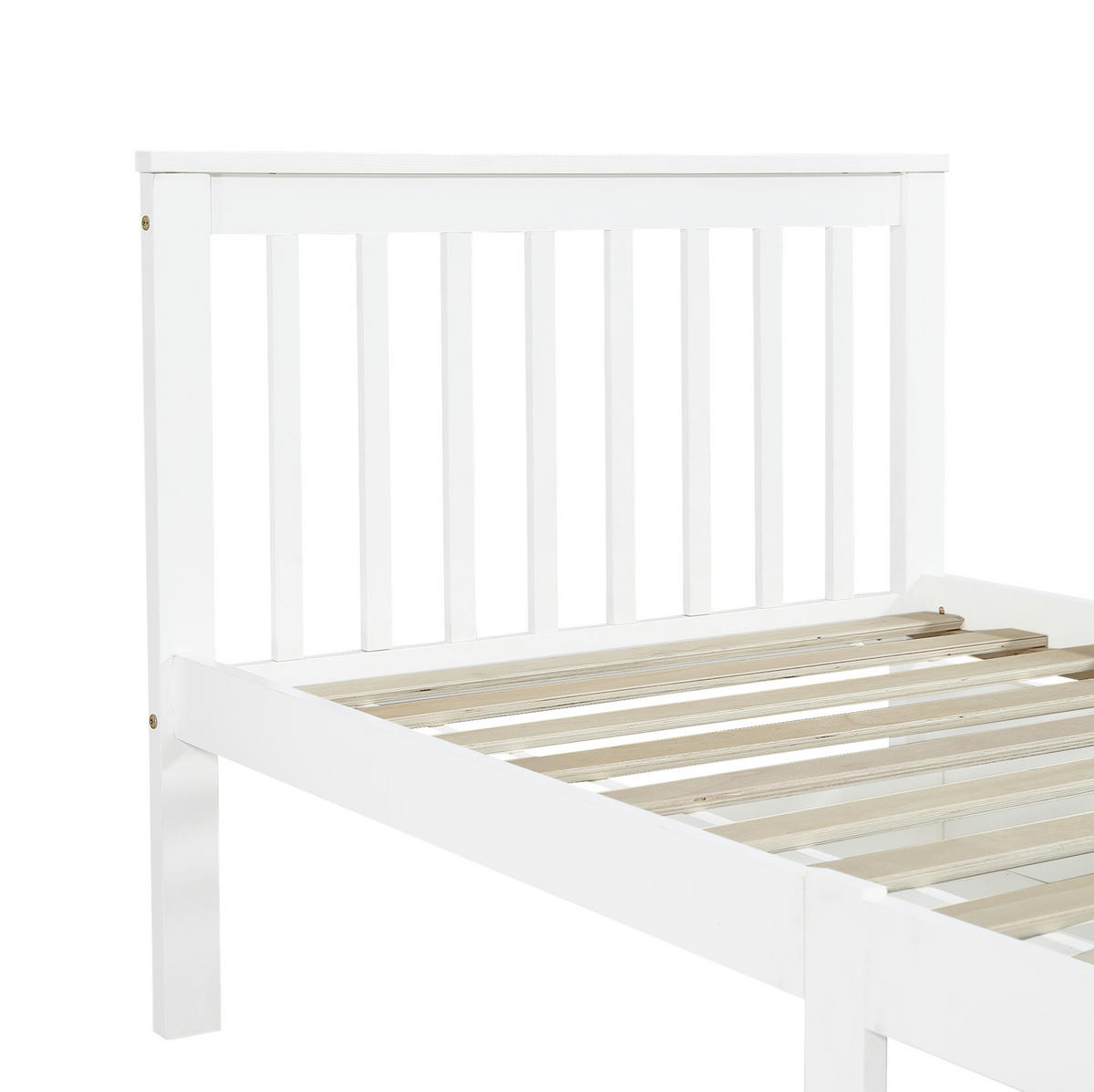 JEDNOLŮŽKOVÁ postel 90/200 cm bílá z masivního dřeva se zásuvkami - bílá, dřevo (90/200cm) - OKWISH