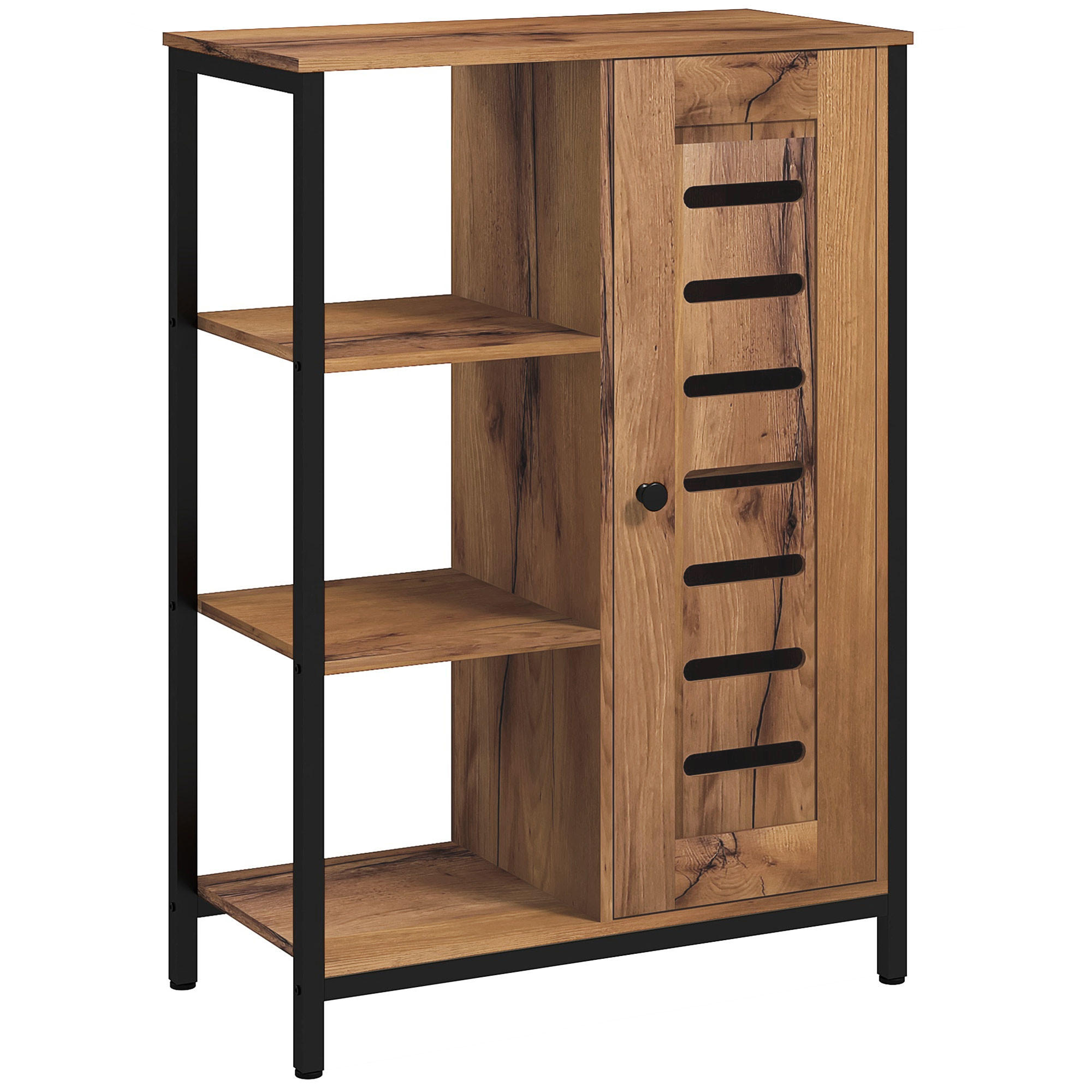 BADREGAL DE-12380 60/30/85 cm Rostbraun / Schwarz - Braun, Holzwerkstoff (30/85/60cm) - ComfortXL
