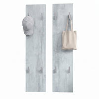 GARDEROBENPANEEL Wandpaneel Beton Oxid Optik - Hellgrau, Holzwerkstoff (120/28/2cm) - Vladon