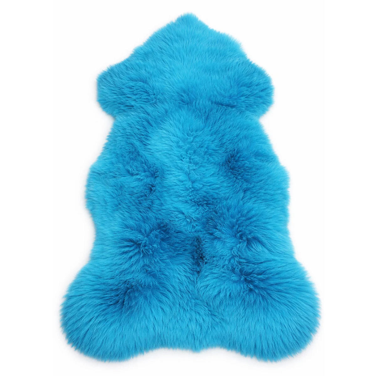 FELL Öko Lammfell Schaffell Aquamarin Blau ca. 135 cm - Blau, Fell (80/135cm) - Provellus