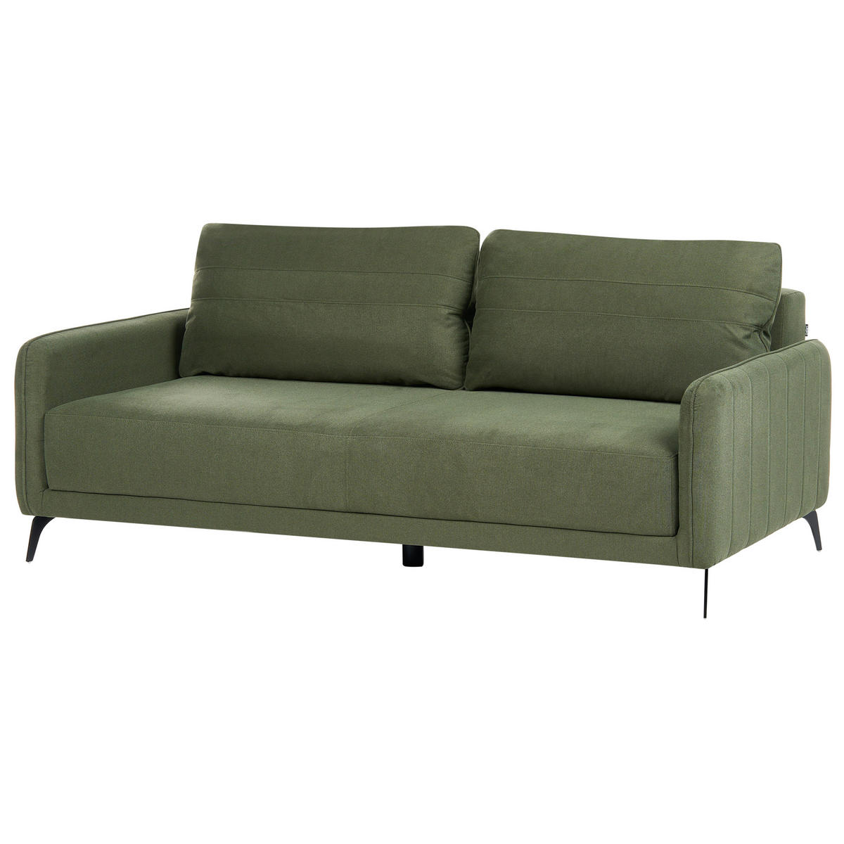 SCHLAFSOFA 3-Sitzer Stoff Grün Heming - Grün, Textil (200/88/90cm) - Beliani