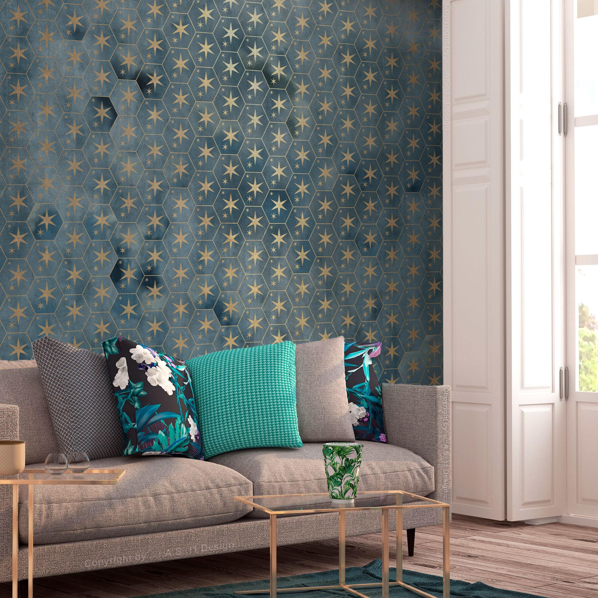 SELBSTKLEBENDE FOTOTAPETE 196/140 cm - Multicolor, Textil (196/1cm) - KUNSTLOFT