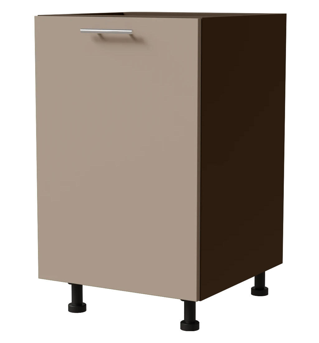 Feldmann-Wohnen Unterschrank Graubraun, Dunkelgrau 50x82x50 cm