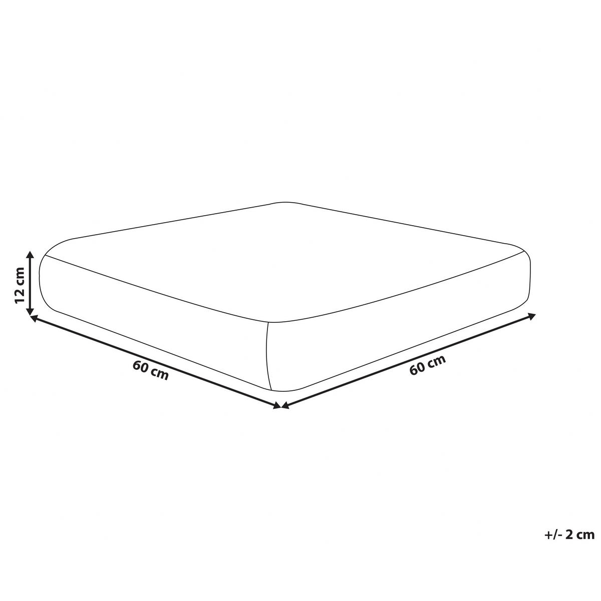 POUF Birch 60/60/12 cm - Grün, Naturmaterialen (60/12/60cm) - Beliani