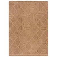 TEPPICH Outdoor Rauten Natural, Balkon schmutzabweisend Natur-Terrakotta Rechteckig 160x230 - Braun, Textil (160/230cm) - KADIMA DESIGN