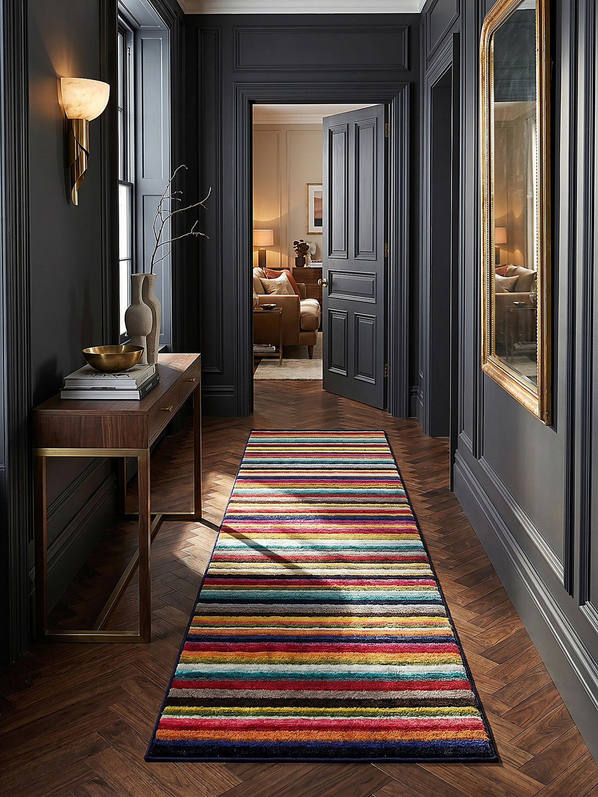 TEPPICH MEON, gestreift, Bunt, 66 x 230 cm - Multicolor, Textil (230/66cm) - KADIMA DESIGN