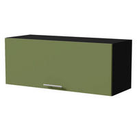 KLAPPHÄNGESCHRANK Brerra W4B/90 Schwarz / RAL 6025 farngrün Matt 90 / 32,5 / 36cm mit Gasdruckdämpfer - Schwarz/Grün, Holz/Holzwerkstoff (90/36/32.5cm) - Feldmann-Wohnen